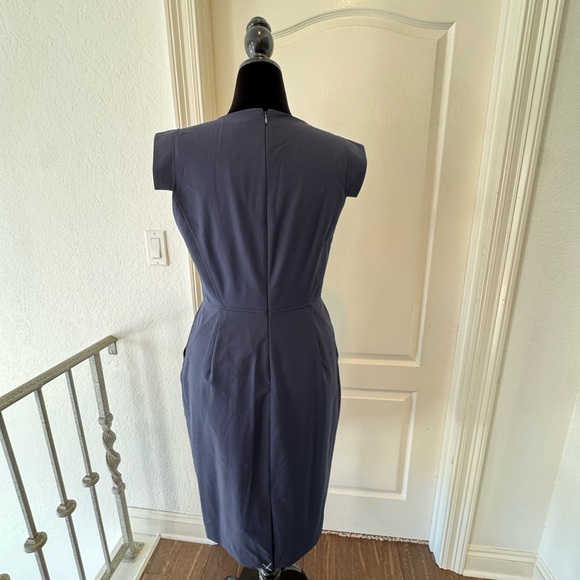 NWT J. Crew Sz 12T Resume Dress Classic Navy Midi Dress - Picture 4 of 5